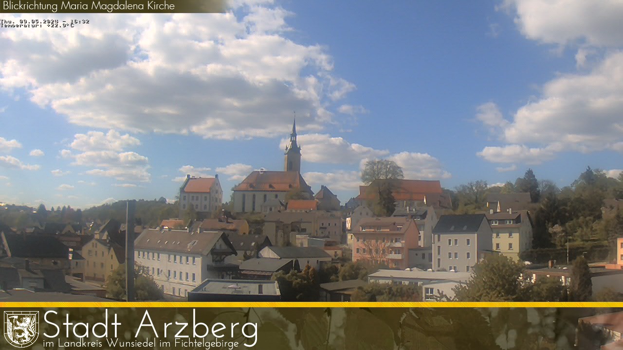Webcambild vom Glockenturm des Rathauses